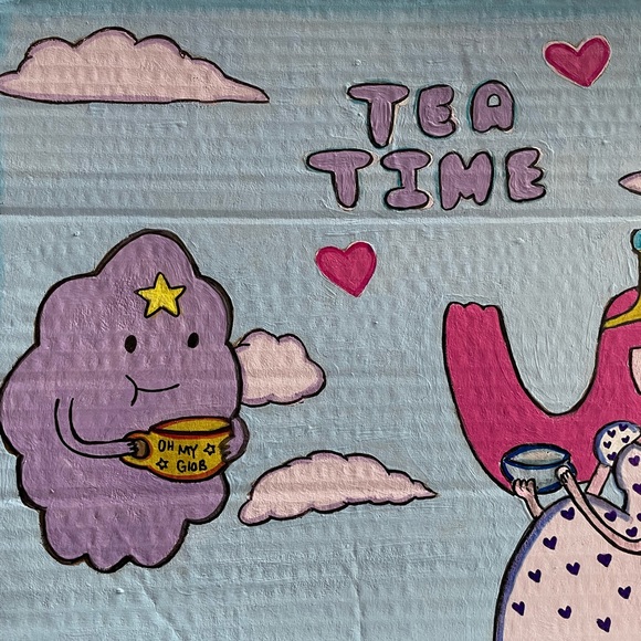 Adventure time Princess bubblegum & lumpy space princess tea time art piece - Picture 4 of 16